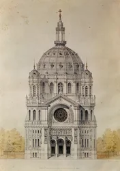 Fachada oeste da Igreja de Santo Agostinho, Paris, construída 1860-71
